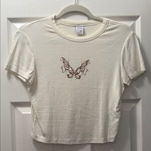 Bershka Butterfly Crop Top